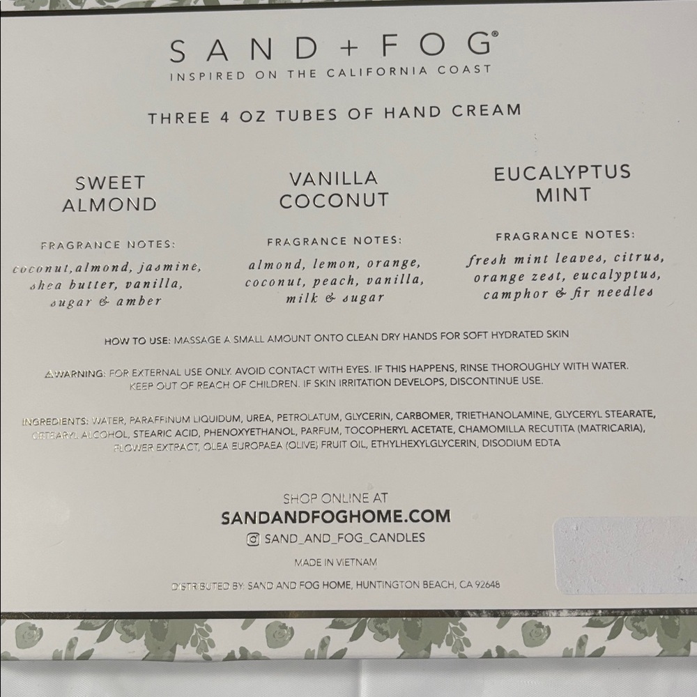 Sand + Fog Hand Cream Trio Set - Picture 2 of 6